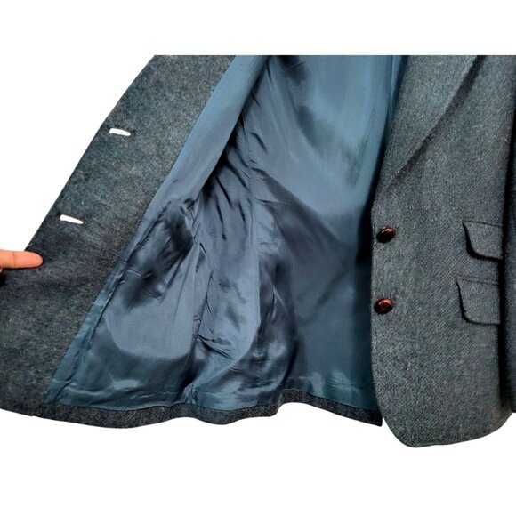 Charter Club Petites Wool Blazer Blue-Green Hong Kong Tailored Academia - Picture 6 of 14